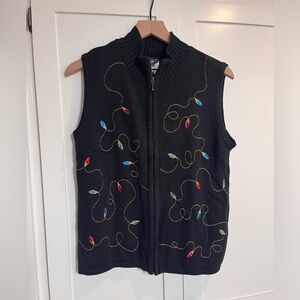 Embroidered holiday vest